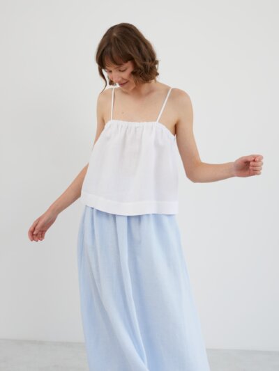 Linen Cropped Cami Top NICOLE