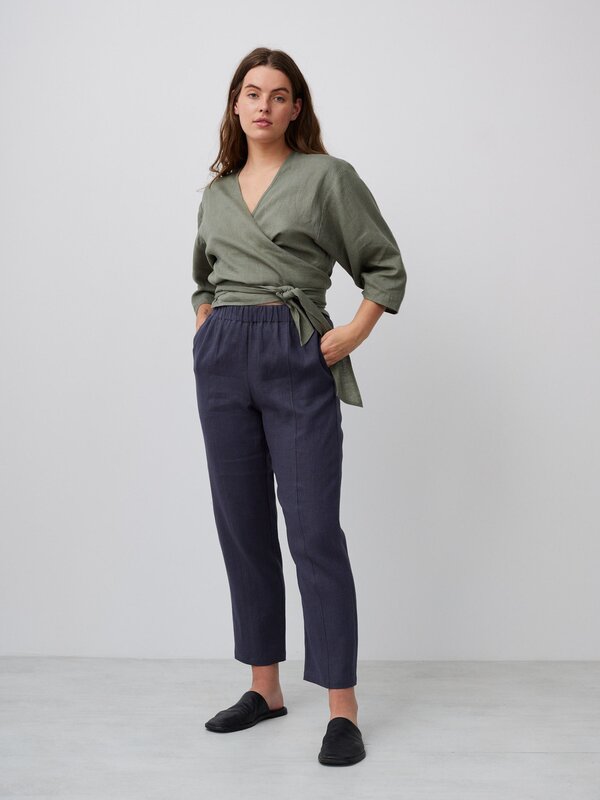 OLIVER High Waisted Linen Pants