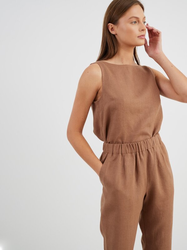 RAVEN Tapered Linen Pants