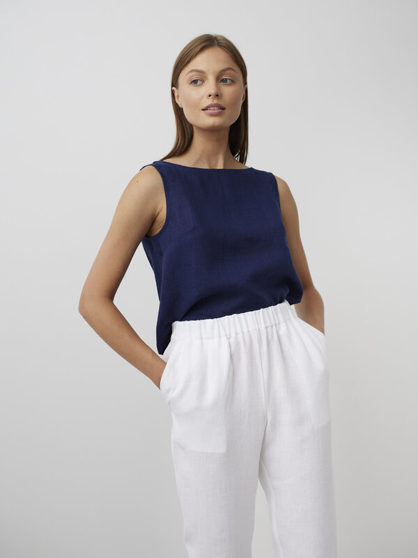 RAVEN Tapered Linen Pants