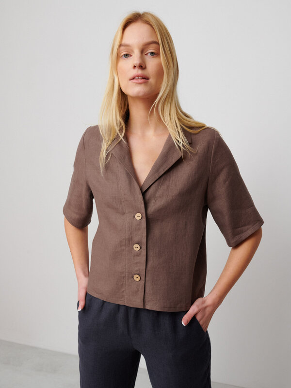 RAY Short Sleeve Linen Shirt
