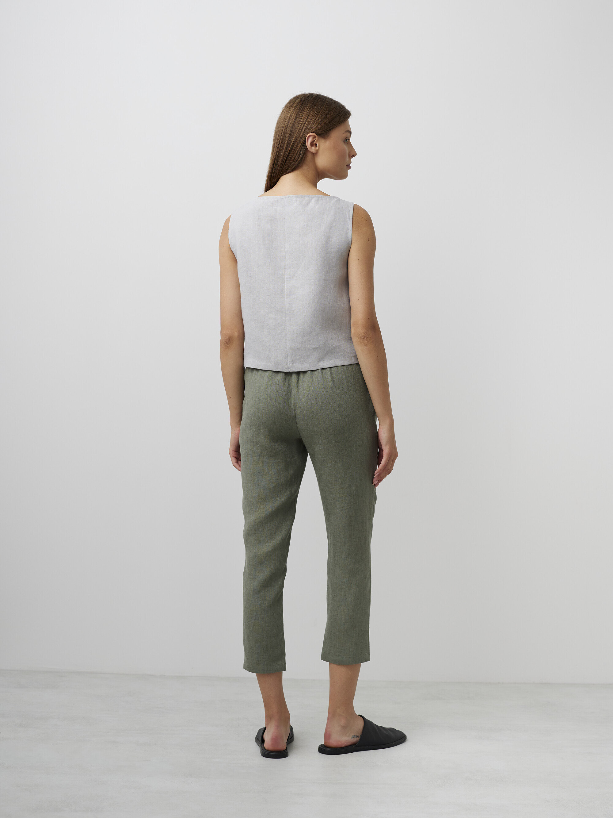 Image 6 of SONATE Linen Tank Top in Cloudy Grey from Love and Confuse